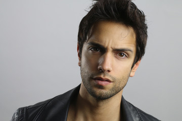 Portrait of an handsome brown man 