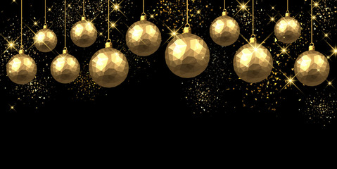 Fototapeta na wymiar New Year background with Christmas balls.