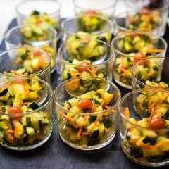 Vorspeise Salat im Glas