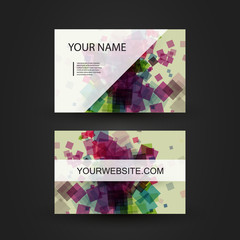 Fototapeta premium Business Card with Colorful Abstract Pattern