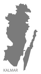 Kalmar Sweden Map grey