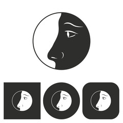 Nose - vector icon.