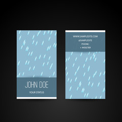 Business Card with Raindrops Pattern