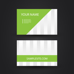 Business Card Design with Striped Pattern