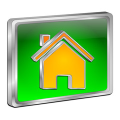 Home Button - 3D illustration