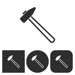 Hammer - vector icon.
