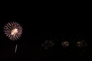 Colorful celebration fireworks.