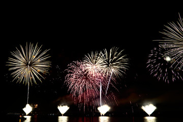 Colorful celebration fireworks.