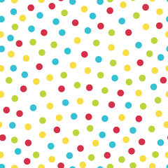 Fototapeta na wymiar Colorful dots seamless pattern