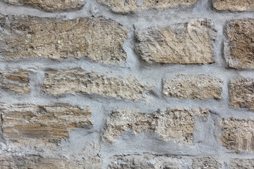 stonework of the old gray limestone texture background