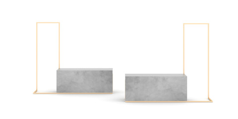 Blank luxury display, 3d render original design