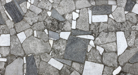 Fototapety  masonry from the old gray stone and marble tiles texture backgro