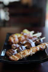 Mix yakitori pork and chicken
