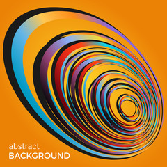 Beautiful light circles on a yellow background. Abstract flash light circles. Vector technology background.
