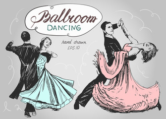 Ballroom dance - obrazy, fototapety, plakaty