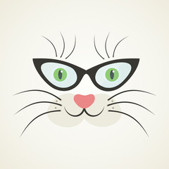 Fototapeta premium Cat in glasses