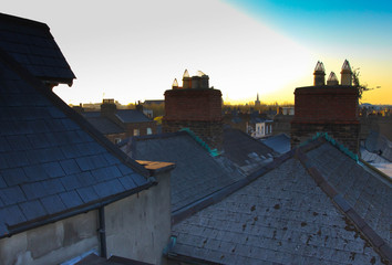 Rooftops view in Dublin