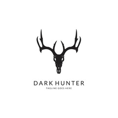 Deer skull. Dark hunter 