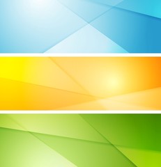 Obraz premium Abstract bright striped banners design