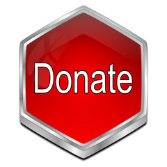 Donate Button - 3D illustration