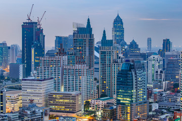 Obraz premium Bangkok Cityscape, Business district with high building, Bangkok, Thailand