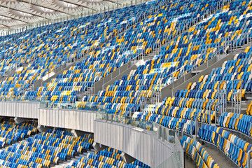 Naklejka premium Tribunes of National Olympic stadium (NSC Olimpiysky) in Kiev (Kyiv), Ukraine