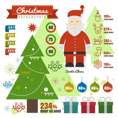 Infographic Christmas on white background