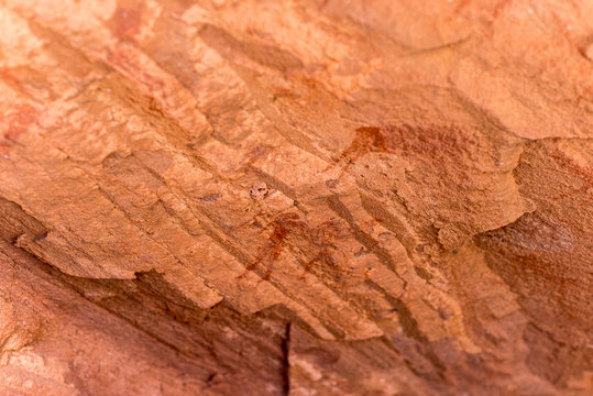 The famous prehistoric rock engravings at Twyfelfontein, tourist attraction and travel destination in Namibia, Africa.