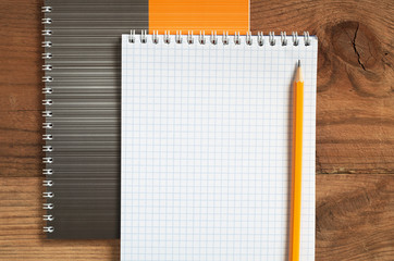 Notepad and pencil