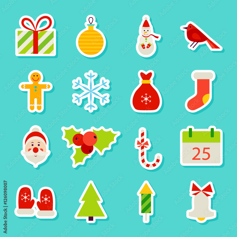 Sticker christmas holiday stickers