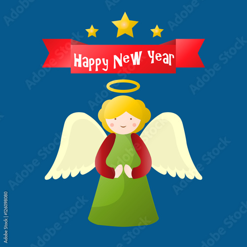 &quot;Happy New Year greeting card.&quot; Stock image and royalty-free vector
