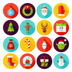 Happy New Year Flat Icons