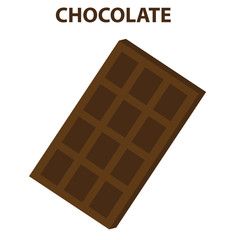 Chocolate bar icon, modern minimal flat design style, vector illustration