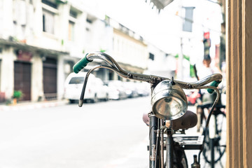 Fototapeta premium Old antique vintage bicycle - vintage effect style pictures