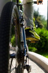 Young man with bicycle