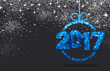 Blue 2017 New Year background.