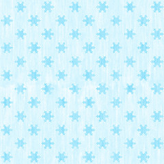 Retro snowflake pattern in cold blues, a seamless background