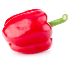 one sweet bell pepper isolated on white background cutout