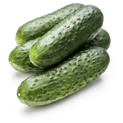 Cucumber vegetable isolated on white background cutout