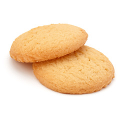 short pastry cookies isolated on white background