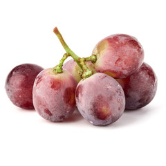 Red grape berry bunch isolated on white background cutout