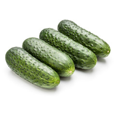 Cucumber vegetable isolated on white background cutout