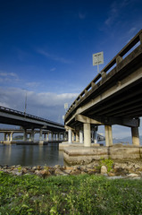 image background under penang bridge located in malaysia at sunn