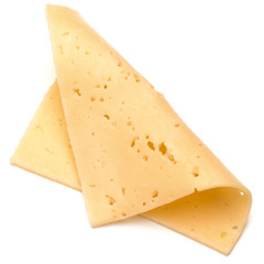 cheese slice isolated on white background cutout