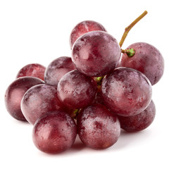 Red grape berry bunch isolated on white background cutout