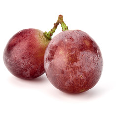 Red grape berry bunch isolated on white background cutout