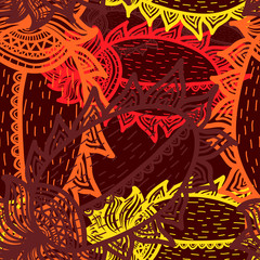 Ethnic seamless background