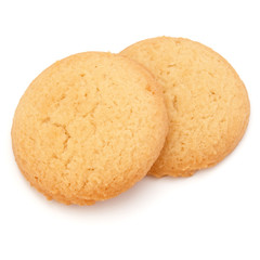 short pastry cookies isolated on white background