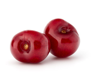 Sweet cherry berries isolated on white background cutout