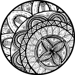 Abstract ornament in circle